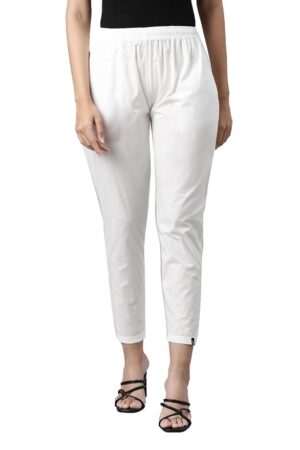 TWIN BIRDS 100% Woven Cotton Fabric Kurti Pant/Trousers with Functional Pocket for Women