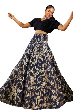 Janasya Women's Silk Blend Readymade Lehenga Choli Set
