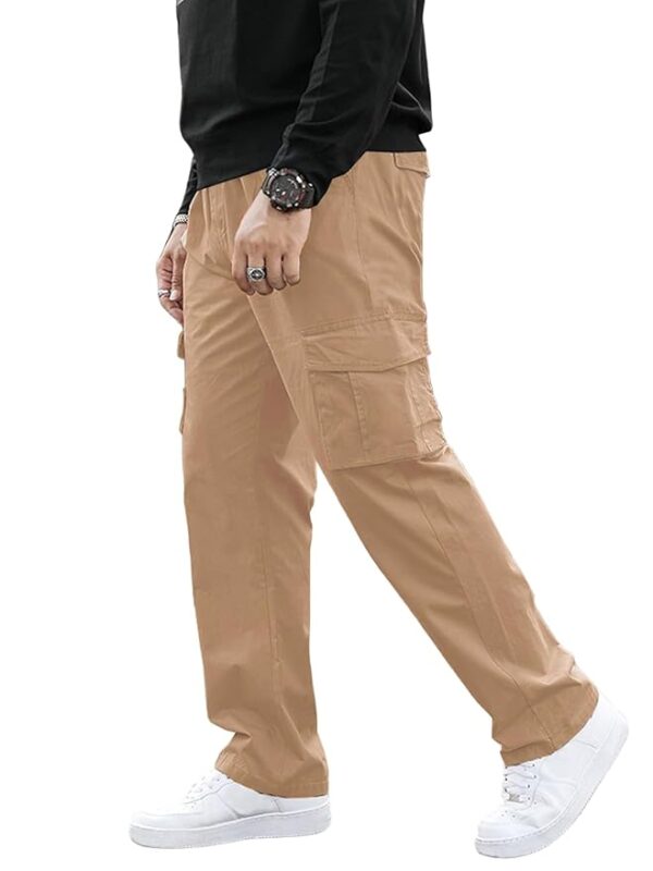 GRECIILOOKS Men's Regular Fit Low Rise Cargos Trousers | Cargo Track Pant | Loose Fit | Regular Trouser | Treck Pent's with Multiple Pockets (Available in Plus Size and Combo Pack of 2)