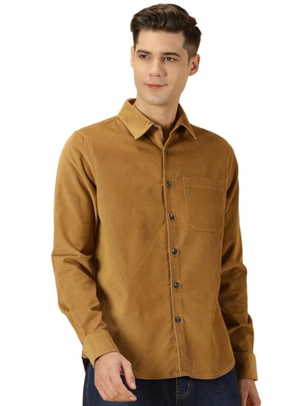 Thomas Scott Men's Premium Slim Fit Corduroy Casual Shirt